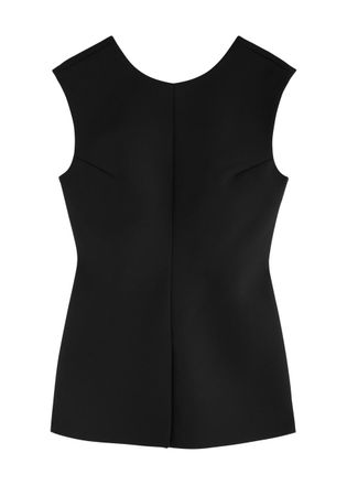 Róhe Open-back Woven top - Black - 42 (UK14 / L)