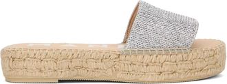 Maneb&igrave; Ciabatta Platform with Strap - Dames - Sandalen - Grijs - 37 EU - Katoen - Schoenen