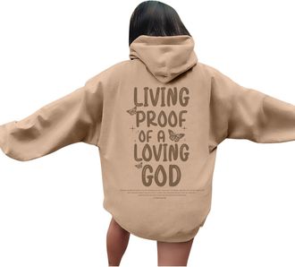 Generic Christian Hoodies for Women Girls UK Love Like Jesus Letter Printed Bible Verse Oversized Casual Long Sleeve Autumn Sweatshirts Trendy Y2K Tops Pullov
