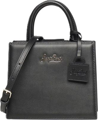 MC2 Saint Barth Rectangular Black Handbag with Structured Silhouette