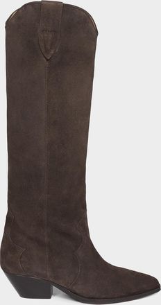 Isabel Marant Denvee Suede Tall Western Boots