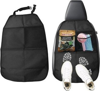 OEM Juego De Dos Fundas Para El Respaldo De Los Asientos Del Coche, Impermeables Y Resistentes Manchas, Fabricadas Tela Oxford Duradera, Color Negro