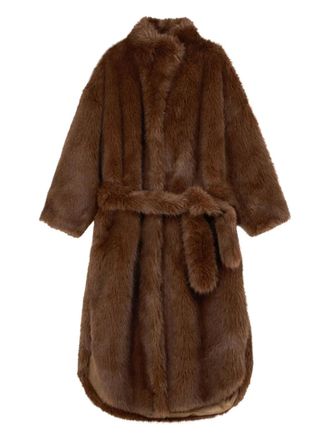 Frankie Shop Ravello coat - women - Polyester/Polyester - S - Brown
