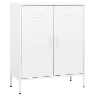 Berkfield Home Storage Cabinet White 80x35x101.5 cm Steel