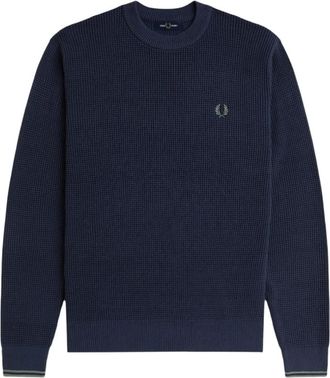 Fred Perry Sweatshirts - Heren - Ronde hals truien - Blauw - L - Truien & Vesten