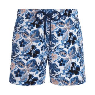Vilebrequin Beachwear, male, Multicolor, Size: XL Stretch Short Swim Shorts Island Flowers