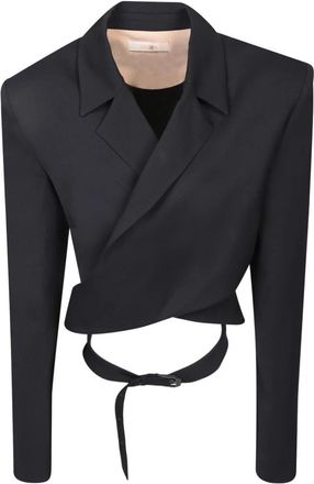 Ssheena Zwarte jas voor vrouwen Aw 23 - Dames - Blazers - Zwart - XS - Leer - Jassen