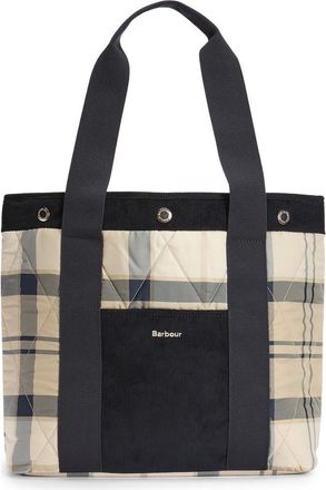 Barbour Healy Mixed Media Tote in Dress Indigo at Nordstrom