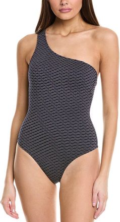 Milly Milly Textured Waves One-Shoulder One-Piece