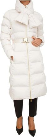 Elisabetta Franchi Giaccione - Dames - Parka Jassen - Wit - S - Polyester - Jassen