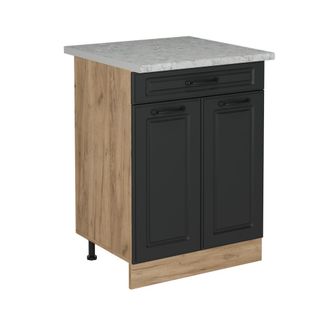 Vicco Mueble Bajo De Cocina R-line, Antracita Casa De Campo, 60 Cm Et M&aacute;rmol