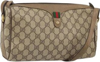Gucci Pre-owned Vintage Shoulder Bag - Dames - Vintage Schoudertas - Beige - ONE Size - Leer - Vintage