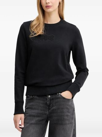 Versace Jeans Couture logo-embellished round-neck sweatshirt - Black