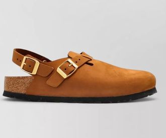 Birkenstock nubuck leather slingback sandals
