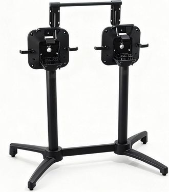 Oviala Pata de mesa doble de aluminio 72 cm negra