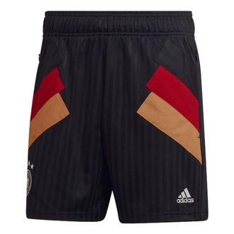 adidas Germany Icon Shorts Asia Sizing Black Yellow Red HC1268