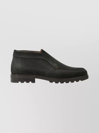 Santoni suede leather rock ankle boots