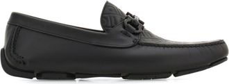 Ferragamo Black Leather Loafers