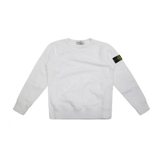 Stone Island Logo Basic Sweatshirt - male - Stone Island - Kids Sweatshirts - White - 6 Y - Kids
