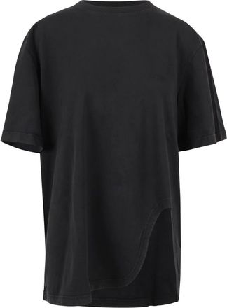 The Attico T-Shirts, female, Black, Size: XS Oversized T-shirt with side slit