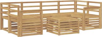 vidaXL Conjunto De Sof&aacute;s De Exterior 7 Uds. Blanco Vidaxl