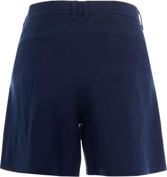 Max Mara Womens Linen Shorts Night Blue