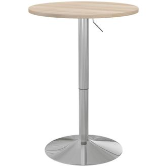 HOMCOM Mesa alta bar 60x60x91cm roble