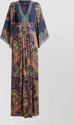 Etro paisley print empire waist long dress