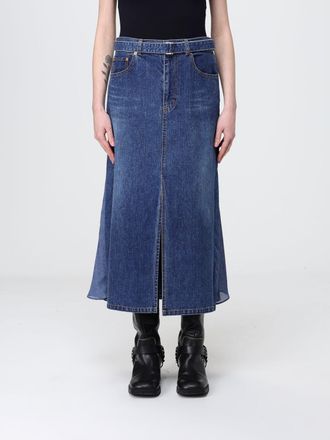 sacai Gonna midi Sacai in denim di cotone
