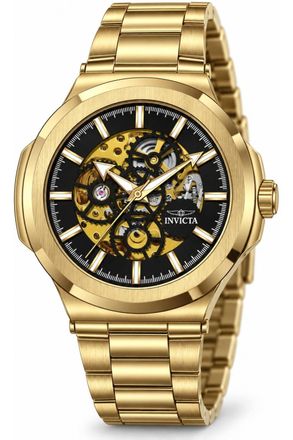 Invicta Objet D Art 70005 Herenhorloge - Automatisch Uurwerk - Staal met Zwarte Wijzerplaat - 43 mm