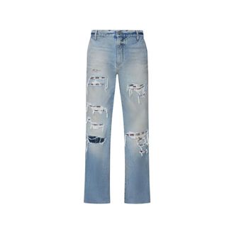 Amiri Straight Jeans, male, Blue, Size: W31 Ambmje1098921 Straight Jeans