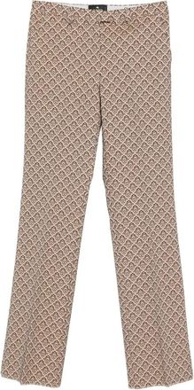 Etro Damask Patroon Broek - Dames - Straight fit broeken - Beige - XS - Katoen - Broeken