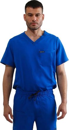 Members Only Manchester 3-Pocket Scrub Top in Royal Blue at Nordstrom, Size Xx-Large