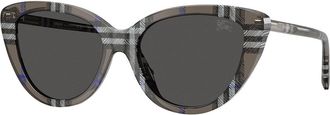 Burberry BE4457F Asian Fit 416687 Womens Sunglasses Grey Size 55