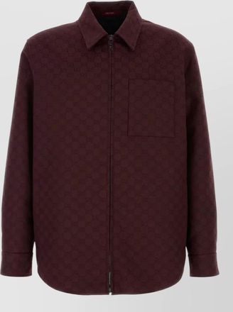 Gucci gg fabric jacket collared design