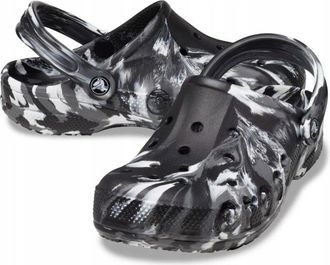 OEM Zueco Crocs Baya Marmled 206935 M7 I Eu 3940 I W9 Negro Blanco