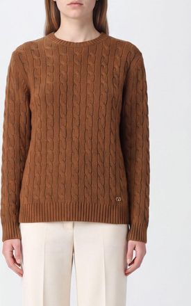 Valentino Garavani Maglia girocollo in puro cashmere con motivo VLogo Signature
