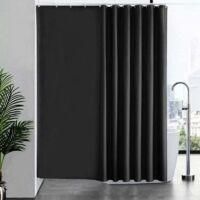 OEM Cortina De Ducha De 240x180 Cm, Con 16 Ganchos, Extra Ancha, Con Peso, Antimoho, Gris Oscuro, Impermeable, Cortina Grande Para Ba&ntilde;era, Tejido De Poli&eacute;