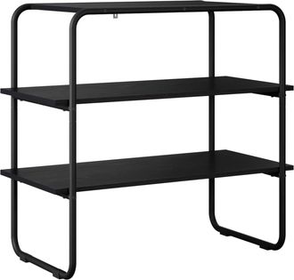 vidaXL Mesa Consola Roble Negro 100 X 41 X 75 Cm Madera De Ingenier&iacute;a Vidaxl