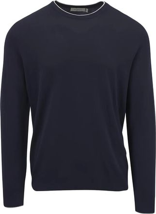 Canali Maglione con orlo a contrasto - Blu