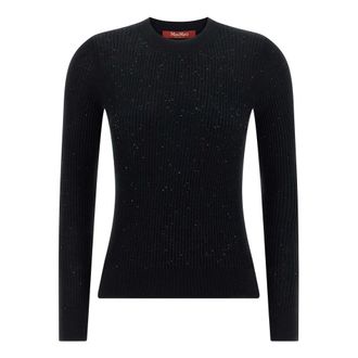 Max Mara Marabu Sweater - Dames - Ronde hals truien - Zwart - XS - Wol - Truien & Vesten