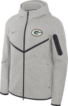 Nike Green Bay Packers Tech Fleece Windrunner Nike Mens NFL Full-Zip Hooded Jacket in Grey | 05L4086N7T-J35