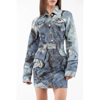 Moschino Womens Multicolor Cotton Casual Dress