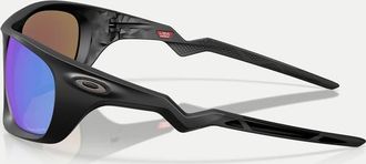 Oakley Lateralis - Occhiali da sole rettangolari nero opaco con lenti a specchio blu