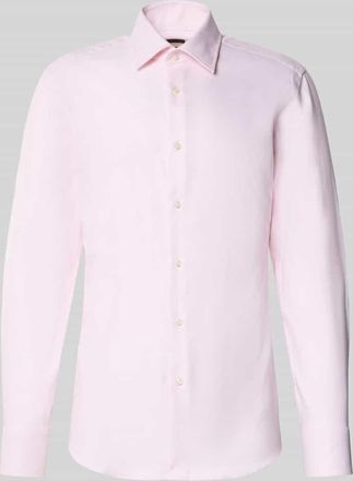 HUGO BOSS Slim Fit Businesshemd aus reiner Baumwolle Modell HANK in Rose, Gr&ouml;&szlig;e 38