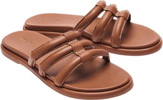 Olukai Womens Tiare Slide Sandals In Fox