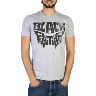 Black Panther Mens TEXT MASK T - Shirt, Grey (Grey Marl Spo), X-Large