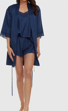 Flora Nikrooz Womens Sabrina Travel Set In Blue