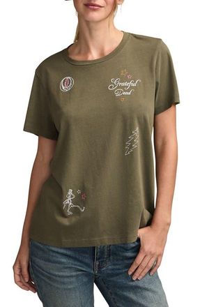Lucky Brand Grateful Dead Embroidered Cotton T-Shirt in Cypress at Nordstrom, Size X-Small