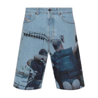 Diesel Denim Shorts, male, Blue, Size: W31 Pr-D-Rixford-S Denim Shorts